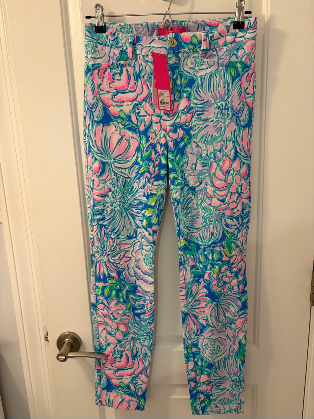 Lilly Pulitzer Blue, Pink & Green Floral Cropped Jeans